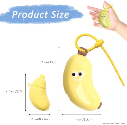 Banana-Shaped Toothbrush Protector Cover 2 Pack (Green & Yellow), with Toothpaste Dispenser, 2-in-1 Clip on Toothbrush Travel Case for Home Travel and Camping - Image 6