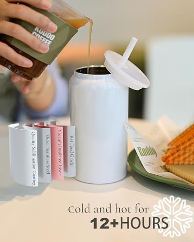 16 oz Sublimatable Tumbler, Insulated Tumbler with Straw - Image 3
