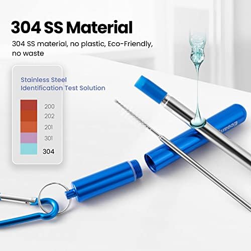Ecoangel Cruise Ship Essentials Reusable Metal Straws (4 Pack) - Image 2