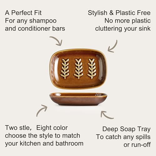 Miamolo Soap Dish for Shower, Bar Soap Holder with Raised Ridges, Non-Stick - Image 4