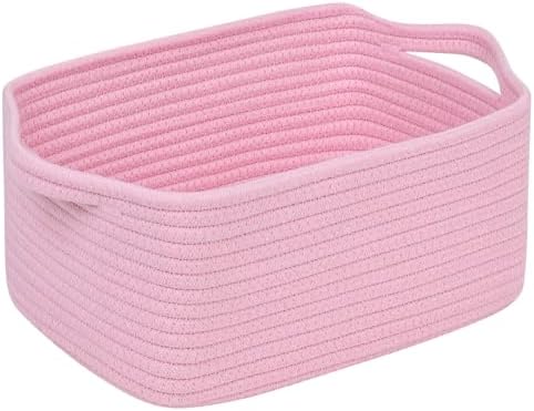 CubesLand Cube Storage Organizer Basket Bin, Cotton Rope Shelves Basket by CubesLand