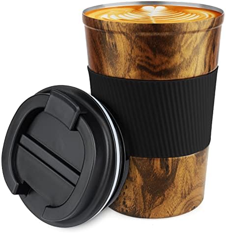 CS COSDDI 12 oz Coffee mug - Stainless Steel Coffee Cup with Leakproof Lid by CSCOSSDI