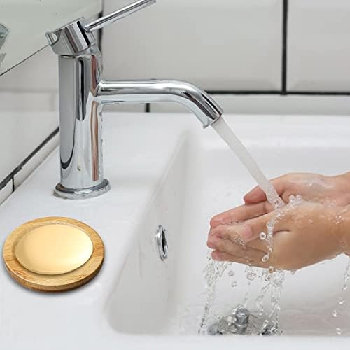 12 Pack Bamboo Soap Dishes, Round Soap Holders for Bathroom Or Kitchen - Image 5