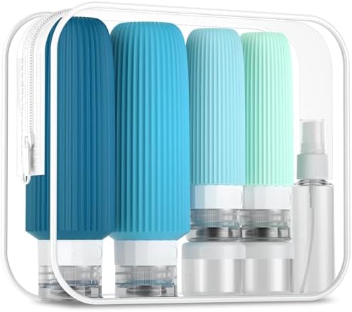 Mrsdry 16 Pack Travel Bottles for Toiletries, Large 6oz Silicone Travel Containers, Leak Proof Refillable Liquid Shampoo And Conditioner Travel Essentials by Mrsdry