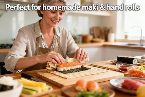 Sushi Making Kit, Rolling Mat, Rice Paddle, Spreader & Chopsticks - Image 2