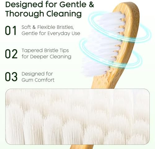50 Pack Bamboo Toothbrushes with Toothpaste 6g Individually Wrapped - Image 3
