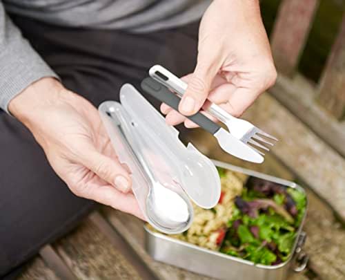 Joseph Joseph GoEat™ Stainless-steel Travel Cutlery utensil Set - Knife, Fork & Spoon, Green - Image 6