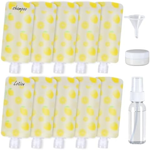 PACKISM 13 Pack Travel Pouches for Toiletries - 90ml 3 oz Liquid Container by Packism