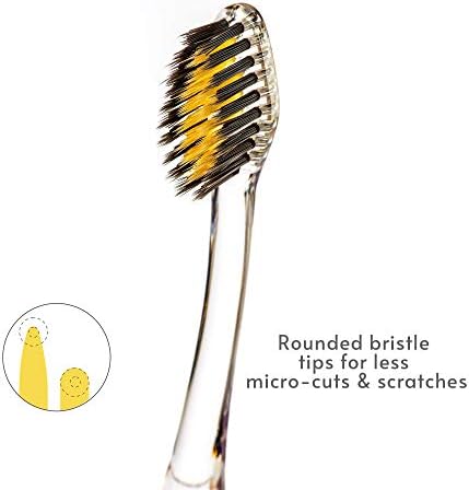 Nano-b Manual Toothbrush for Adults with Sensitive Gums, Gold & Charcoal Soft/Medium Bristles, Travel Case, Green - Image 5