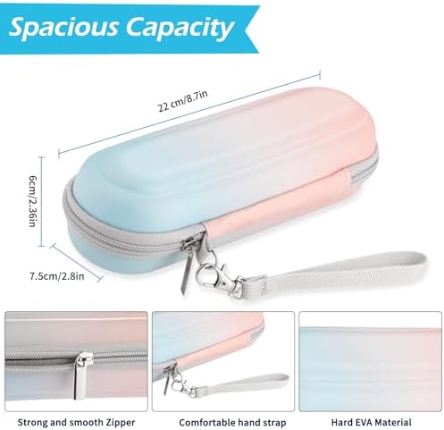 Toothbrush Travel Case for Oral B/Oral-B Pro 1000 1500 5000 7000 & Philips Sonicare 4100 1100 5300 5100 6100/iO Electric Toothbrush, Hard Protective Storage Bag (Gradient case with toothbrush cap) - Image 3