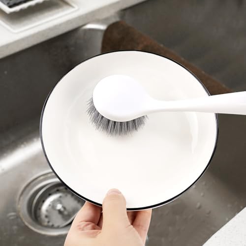 2 Pack Kitchen Scrub Brushes for Cleaning Dish Brush with Handle for Pans, Pots, Kitchen Sink Cleaning Scrub Brushes (PP Plastic) - Image 7