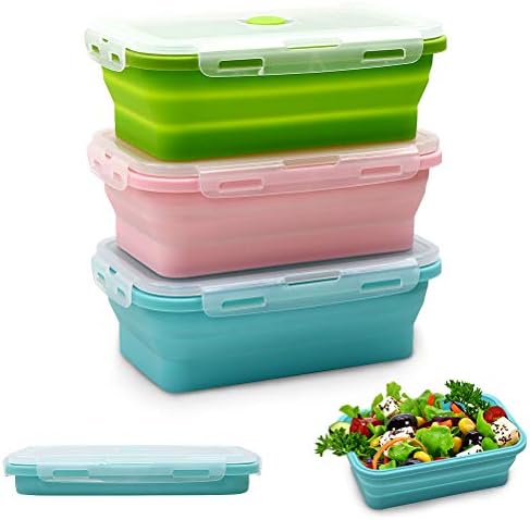 Alimat PluS 3 Pack 27oz Silicone Collapsible Food Storage Containers by AlimatPlus