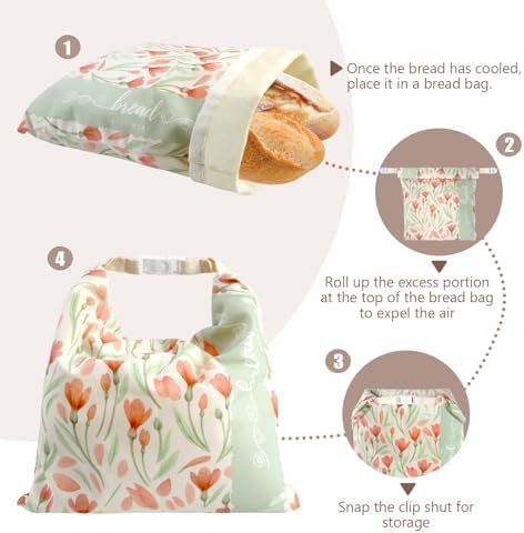 Beeswax Sourdough Bread Bags for Homemade Bread, 2 Packs XL Reusable Organic Beeswax Linen Cotton Sourdough Bag, Keep Loaves Fresh Longer, Homesteading Essentials - Image 4