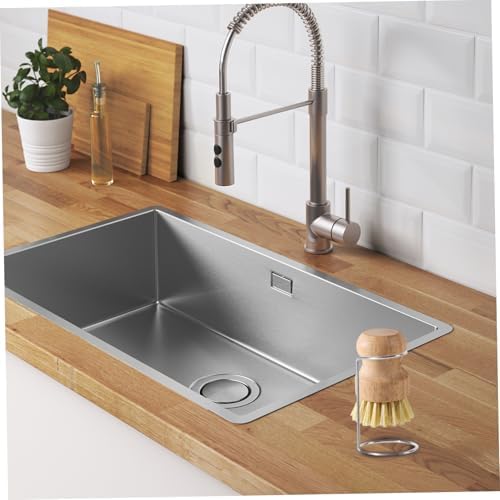 Bamboo Brush for Dishes, 2Pcs Bamboo Dish Brushes Natural Dish Scrubber with 2 Drainage Racks Wooden Dishwashing Brush for Washing Dishes, Pots, Pans and Sink - Image 2