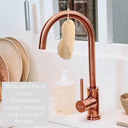 Natural Loofah Dish Sponge - 10 Pack (6 + 4 Bonus) - 100% Plant-Based, Plastic-Free Kitchen Scrubber Pads | Compostable & Zero Waste Alternative to Traditional Sponges - Image 4