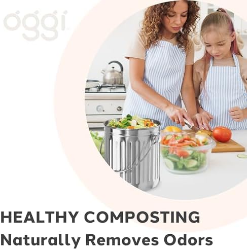 OGGI Set of 2 Charcoal Filters- Replacement Charcoal Filter for Countertop Compost Bin with Lid, Eco Friendly Products - Image 3