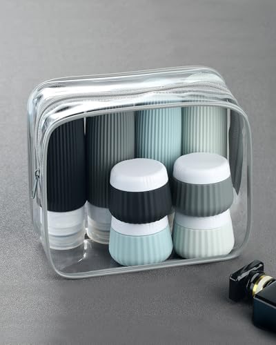 Mrsdry Travel Bottles - 8 Pack, TSA Approved Travel Size Toiletries, Leak Proof Silicone Squeezable Containers in Clear Bag - Image 5