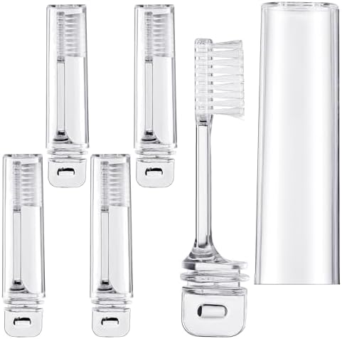 Patelai 4 Pcs Travel Toothbrush Mini Foldable with Case,Clear by Patelai