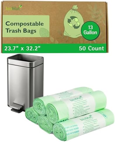 bioMat 13 Gallon Compostable Food Scrap Bags, 50 Count by VisitbioMat