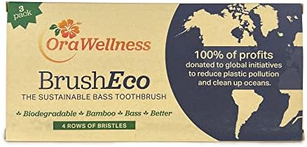 OraWellness BrushEco Bamboo Toothbrush, 4 Rows, Wooden Toothbrush - Image 4