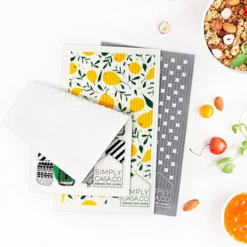 Long 5‑Pack Swedish Dishcloths – Reusable, Cellulose Sponge Dish Cloths for Washing Dishes, Paper Towel Replacement, Plastic-Free Packaging, Super Absorbent - Image 7
