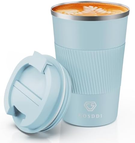 CS COSDDI 12 oz Coffee mug - Stainless Steel Coffee Cup with Leakproof Lid by CSCOSSDI