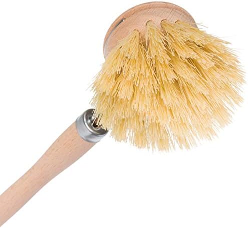 Redecker Dish Brush, Tampico Fiber, 1-1/2 Inch Round, 2 Pack – Wooden Dish Scrub Brushes for Everyday Cleaning, Untreated Beechwood, Made in Germany - Image 2
