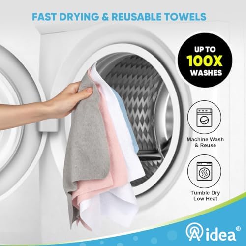 AIDEA Microfiber Cleaning Cloth Roll-55 Sheets, Microfiber Towels 11×9" - Image 6