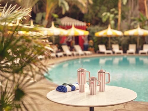 STANLEY Quencher H2.0 Flow State Tumbler, 30 oz, Peach Whip Cabana Gloss - Image 6