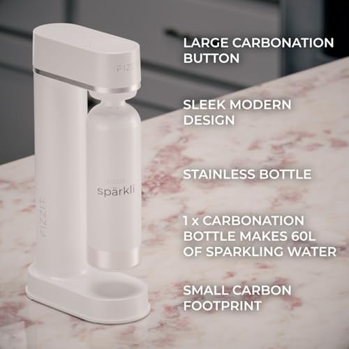 Fizzit Spärklï Carbonated Water Soda Maker with Stainless Steel Bottle Included,Dishwasher Safe - Image 4