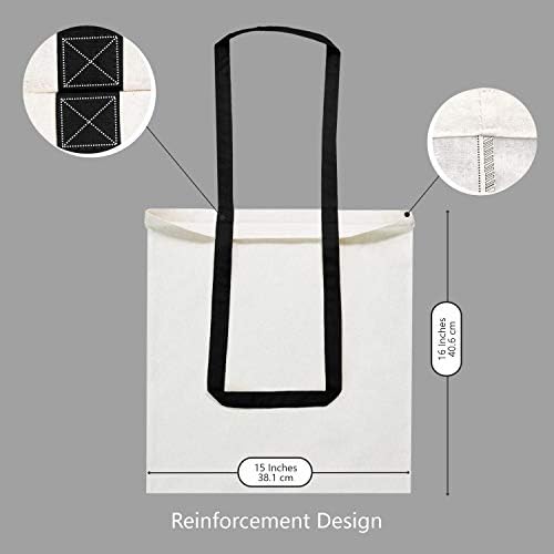 TOPDesign 5-Pack Economical Cotton Tote Bag, Lightweight Medium Reusable Grocery Shopping Cloth Bags, Suitable for DIY, Advertising, Promotion, Gift, Activity - Image 5