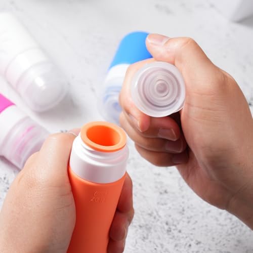 Zafit 18 Pack travel Bottles for Toiletries, TSA Approved Silicone Travel Containers Leak Proof Refillable Travel Accessories for Shampoo Conditioner Lotion Body Wash(Multicolored D) - Image 5