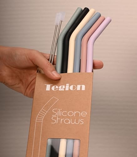 Pastel Color 14” Extra Long Silicone Replacement Straw for 40 oz Stanley Cup, Reusable Flexible Tall Giant Big Drinking Straw for Quencher Tumbler,1Gallon/64 oz Water Bottle,Hydro Jug-6 pack - Image 7
