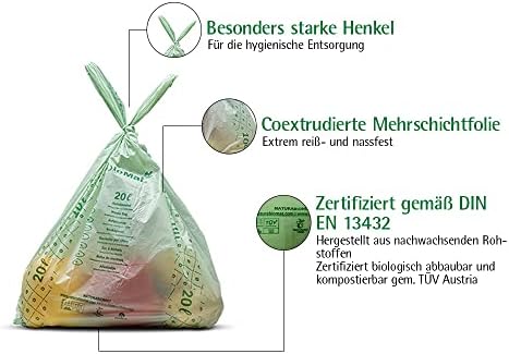 bioMat 4 Gallon Compostable Food Scrap Bags, 50 Count - Image 2