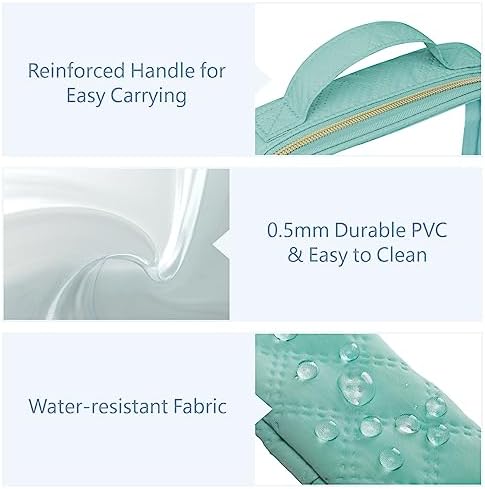 PACKISM Clear Makeup Bag Travel - TSA Approved Toiletry Bag, 2 Pack Green - Image 4