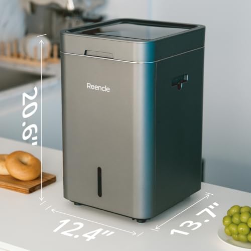 Reencle Gravity Electric Composter - 22L Kitchen Composter– Decomposes 3.3 lbs Daily, Odorless & Quiet Indoor Composting, Rapid Decomposition with All-new Compost Starter 2.0 + Booster Pack (Silver) - Image 7