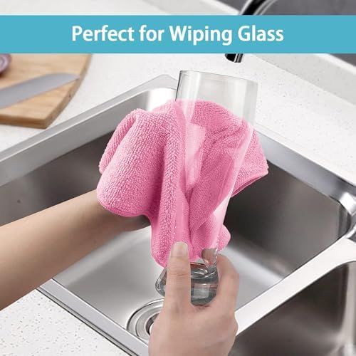 HOMEXCEL 50PK Microfiber Cleaning Cloth, Cleaning Rag for Home, 11.5x11.5in - Image 6