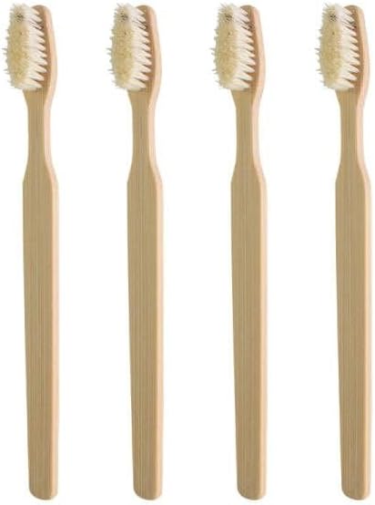 Bamboo Toothbrushes, Boar Bristle Toothbrush, Biodegradable Natural Bamboo Wooden Toothbrush (4) - Image 2