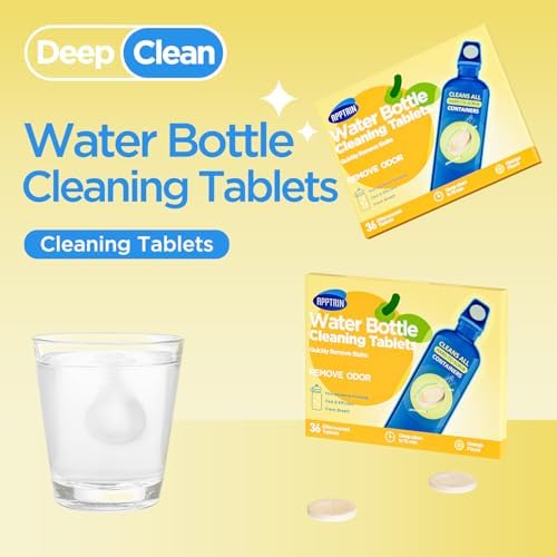 Water Bottle Cleaning Tablets, 36 Pack Bottle Clean Tablet Hydration Bladder Cleansing Tablets,Individually Packed, Orange Flavor - Image 2