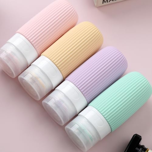 Mrsdry Travel Bottles for Toiletries, Tsa Approved 2oz Travel Bottles, BPA Free Leak Proof Travel Size Toiletry Containers, Refillable Travel Accessories with Toiletry Bag for Shampoo Liquid (4 Pack) - Image 6