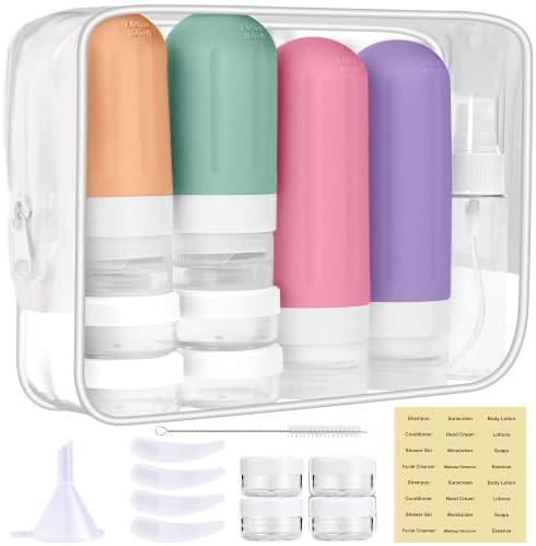 Travel Bottles for Toiletries 18Pack Containers Travel Size Toiletries by Landisun