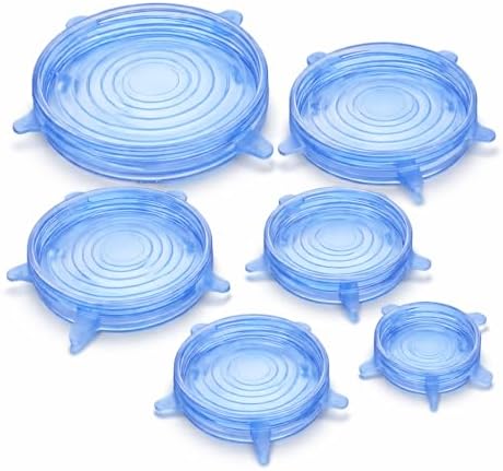 Premium 120g Silicone Stretch Lids, 6 Pack – Extra-Thick Reusable Food Covers – BPA-Free, Airtight & Leak-Resistant by Unknown