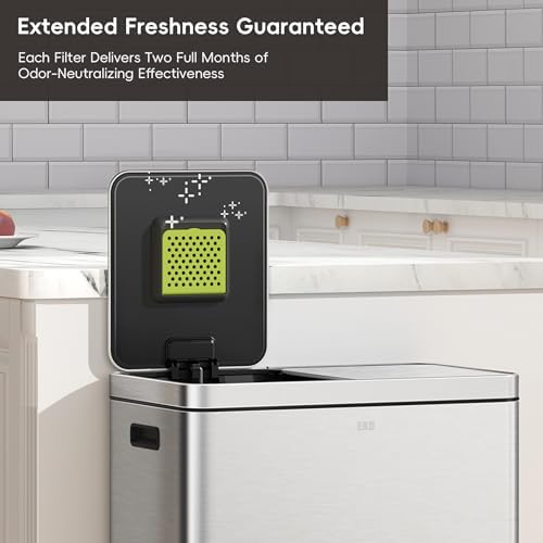 EKO Trash Can Deodorizer Filter Kit with Case, 2-Pack - Image 6