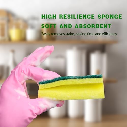 Kitchen Sponges, Heavy Duty Dish Sponges for Cleaning Kitchen, Dishes, Bathroom, 6-Pack Cleaning Sponge - Image 2