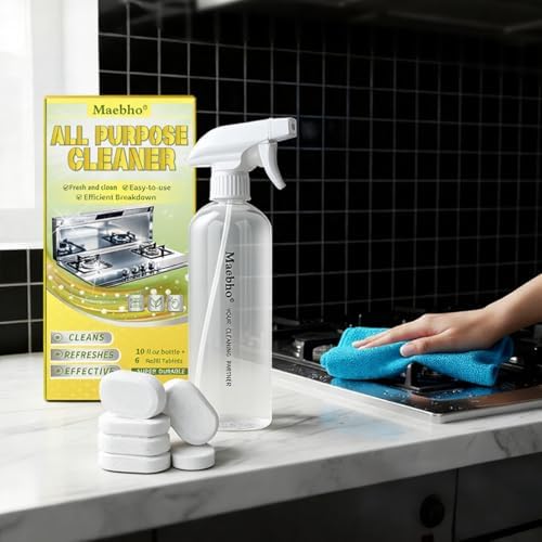 Multi-Surface Cleaner Refill Tablets with a Bottle, 6-Pack Refill, All-Purpose Cleaning Supplies Home & Kitchen - Non-toxic & Effective 6 x 10.14 Fl oz Bottles - Image 5