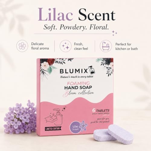 Foaming Hand Soap Refill Tablets, Concentrated Hand Soap Tablets, Just Add Warm Water, For Reusable Foaming Soap Dispensers (6 Count, Lilac, Refill Only) - Image 3