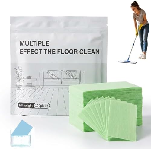 Floor Cleaning Tablets, Multi-Effect Surface Floor Cleaner, Concentrated Dissolvable Cleaning Tablets for Hardwood Laminate Tile & Steam Mops, Household Deep Cleaning Solution (Green,30pcs) by Unknown