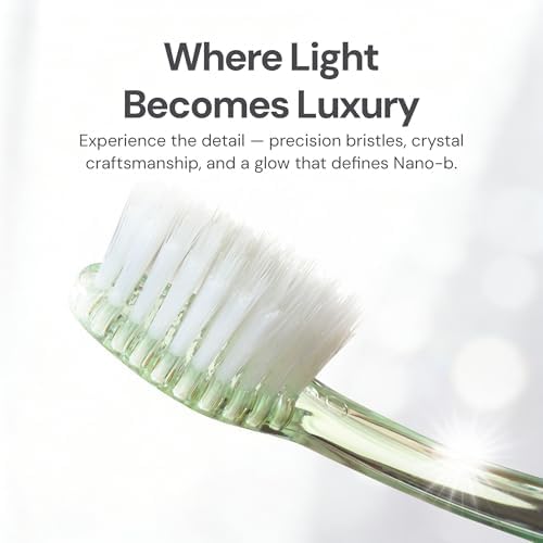Nano-b Manual Toothbrush for Adults with Sensitive Gums, Silver Soft/Medium Bristles, Travel Case, Crystal - Image 5