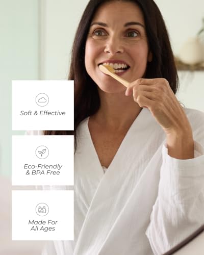 Soft Bamboo Toothbrush for Kids and Adults, Lightweight for Daily Oral Care - Image 2