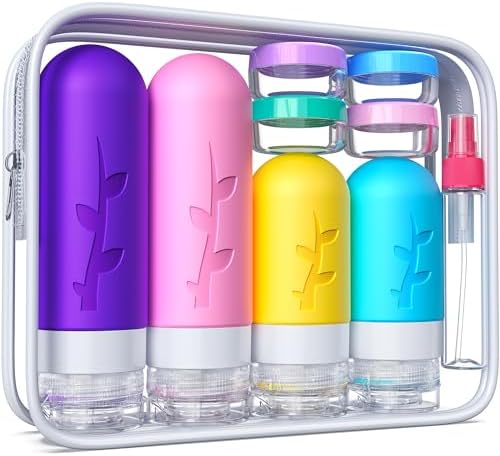 Tocelffe Travel Bottles,TSA Approved Containers for Toiletries, Silicone Leak Proof Refillable Liquid 3oz 2oz Travel essentials for Shampoo Conditioner Lotion BPA Free - Pack of 18 - Image 2